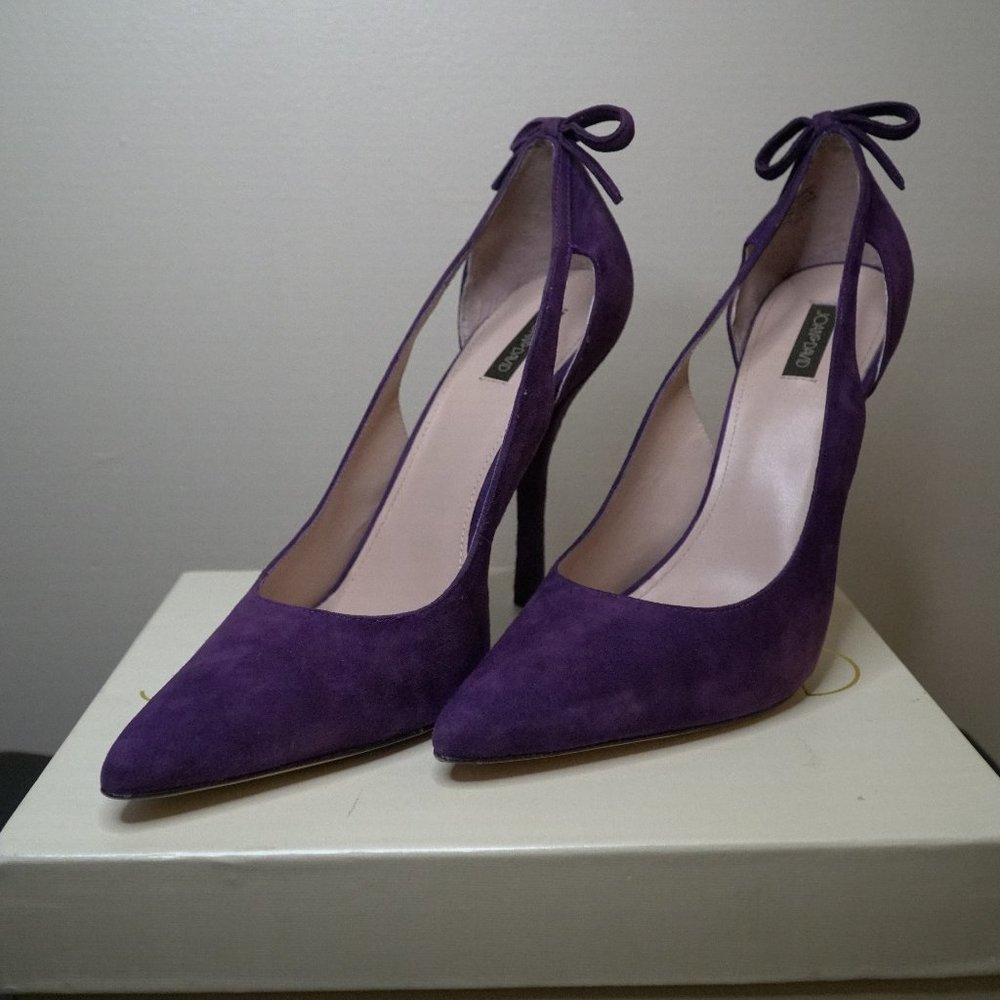Joan & David Dark Purple High Heel Pumps Size 10M